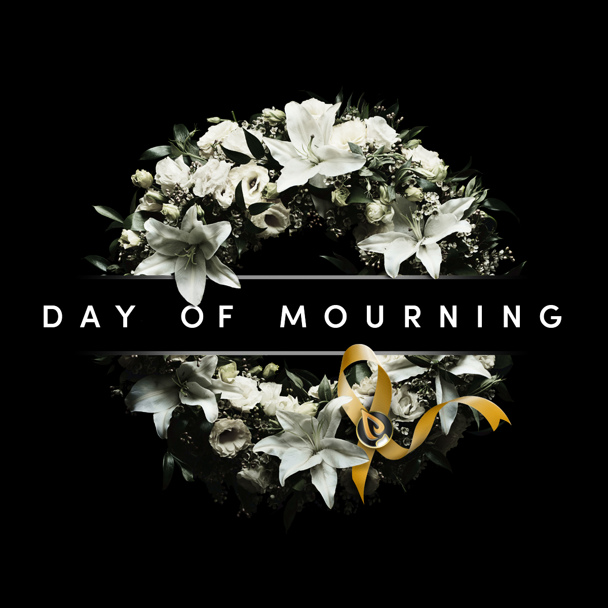 Day of mourning wreath